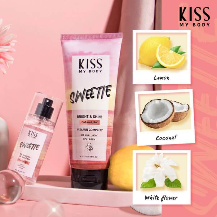 Kiss My Body,Kiss My Body Bright & Shine Perfume Lotion SPF30 PA+++,Bright & Shine Perfume Lotion SPF30 PA+++,โลชั่นน้ำหอม,โลชั่น,Lotion